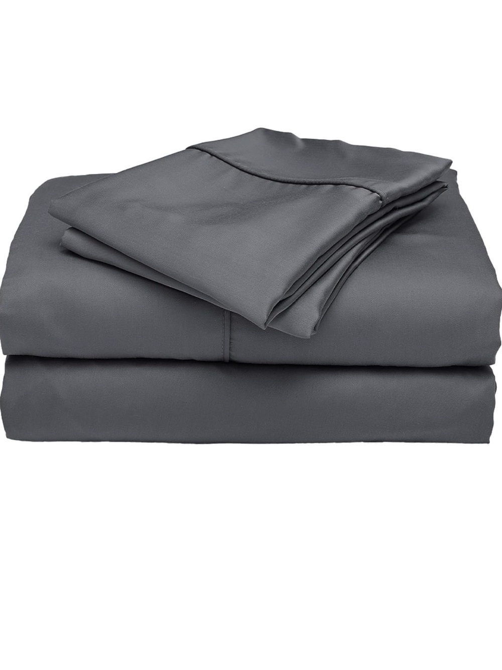 Ettitude  KING 100% Lyocell Organic Bamboo Sheet Set Sateen Sheets Grey NWT
